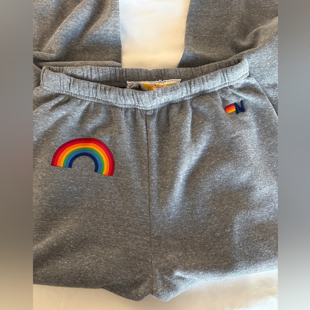 Aviator Nation- Rainbow Embroidery Sweatpants - Picture 4 of 7